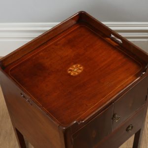 Antique Georgian Regency Mahogany Inlaid Bedside Cabinet / Commode (Circa 1820)