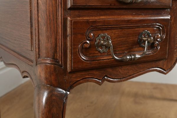 Antique French Oak & Leather Freestanding Desk (Circa 1890)