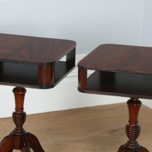 Antique Pair of Regency Style Mahogany Bedside Tables (Circa 1950)