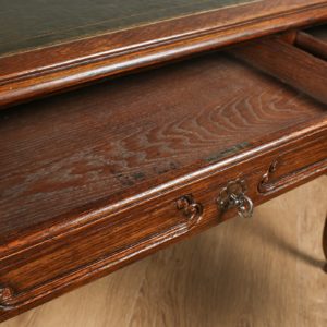Antique French Oak & Leather Freestanding Desk (Circa 1890)