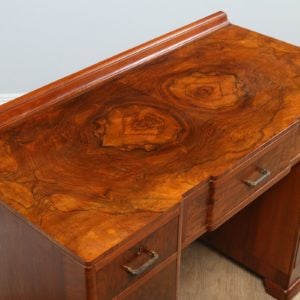 Antique Art Deco Burr Walnut Desk (Circa 1935)