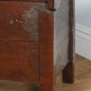 Antique English Oak Meal Ark Coffer Clamp Chest (Circa 16th Century)