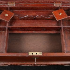 Antique Victorian Colonial Mahogany Jewellery / Sewing Box (Circa 1880)