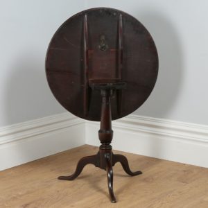 Antique Georgian English Red Walnut Tilt Top Tripod Table (Circa 1780)