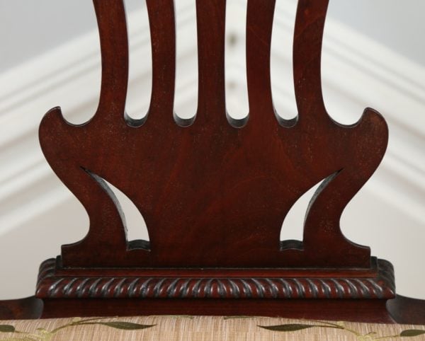 Antique Pair of Victorian Queen Anne Style Walnut Armchairs (Circa 1890)