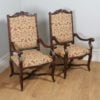 Antique Pair of French Walnut Upholstered Tapestry Fauteuil Armchairs (Circa 1840) - yolagray.com