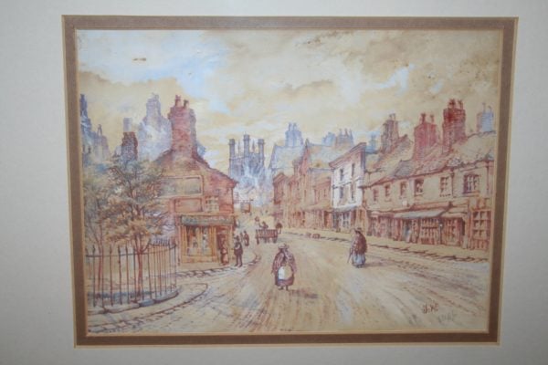 Antique Watercolour Chester Painting (c. 1886)