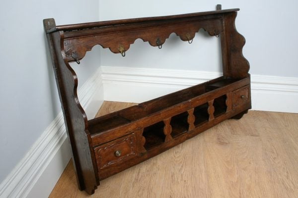 Antique French Provincial 3ft 11” Wall Hanging Rack (Circa 1850)
