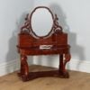 English Figured Mahogany Victorian Duchess Dressing Table with Mirror (Circa 1870)