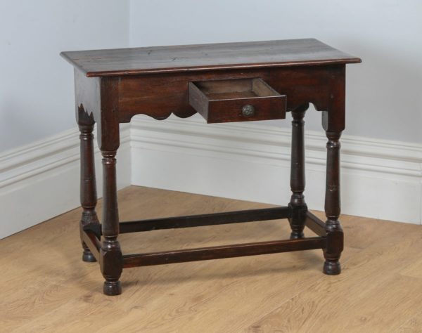 Antique Georgian 18th Century Style English Country Oak Side Table (Circa 1860)