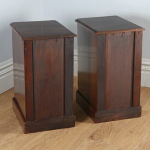 Pair of Antique Victorian Flame Mahogany Bedside Chests (Circa 1860)