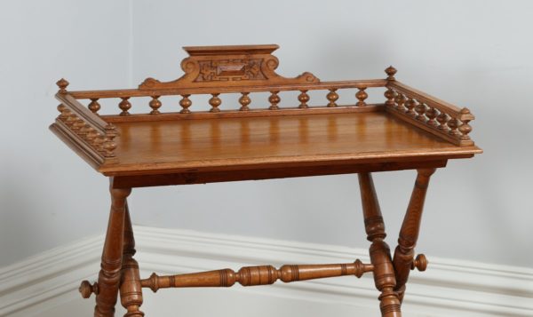 Antique Edwardian Oak Butlers Tray & Stand (Circa 1900)