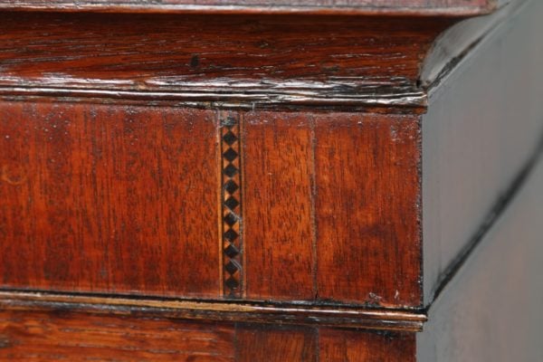 Antique English Georgian Oak Tallboy Chest on Chest of Drawers (Circa 1800)