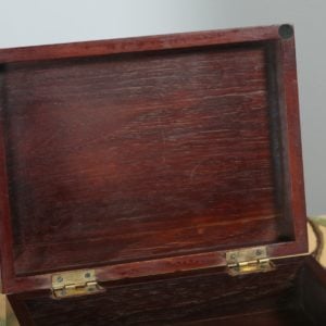 Antique George V Colonial Anglo Indian Mahogany Fishing Tackle / Bait / Writing / Jewellery / Sewing Box (Circa 1920) - yolagray.com
