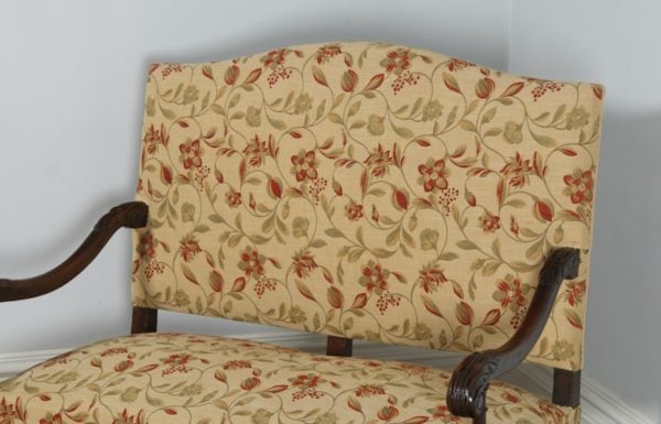 Antique French Walnut Upholstered Couch (Circa 1870) - yolagray.com
