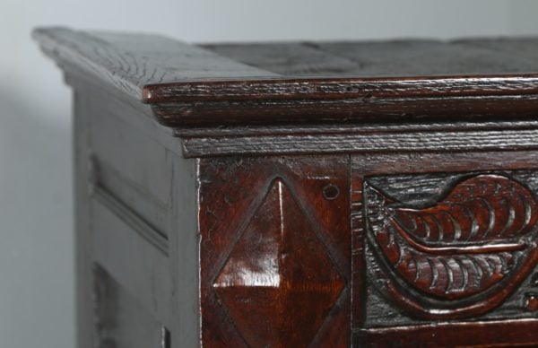 Antique Charles II Lancashire Oak Court / Press / Housekeepers Cupboard (Circa 1680) - yolagray.com