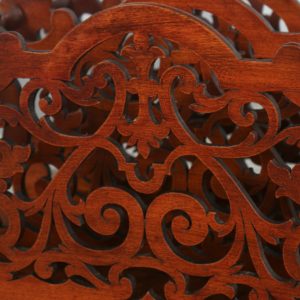 Antique Victorian Carved Figured Walnut Canterbury / Magazine Rack - yolagray.com