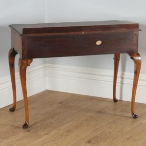 Antique English Maples & Co. Burr Walnut Queen Anne Style Serving Table (Circa 1920) - yolagray.com