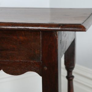 Antique English Georgian 18th Century Style Country Oak Side Table (Circa 1860) - yolagray.com