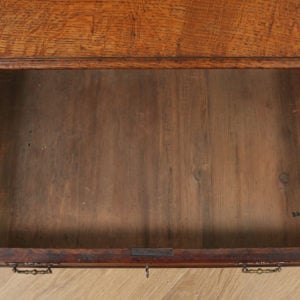 Antique English George IV Country Oak & Ebony Side Table (Circa 1820) - yolagray.com