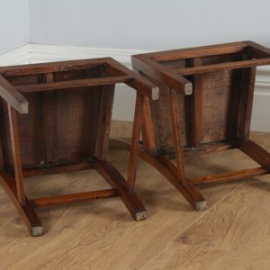 Antique Pair of English Georgian Regency Elm & Oak Country Side Chairs (Circa 1815) - yolagray.com