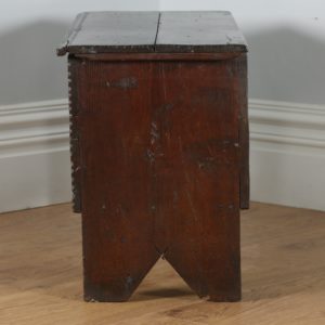 Antique Charles II English West Country Oak Six Plank Boarded Coffer (Circa 1660) - yolagray.com
