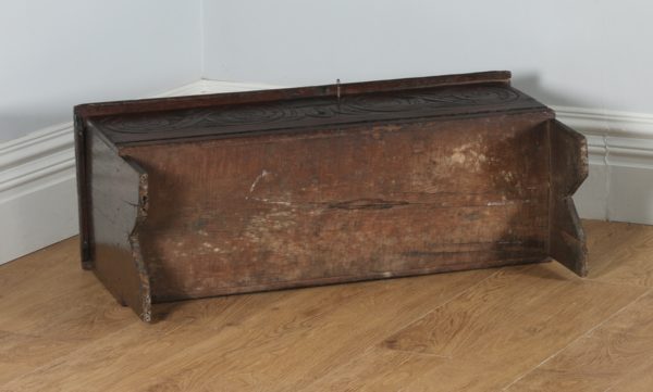 Antique Charles II English West Country Oak Six Plank Boarded Coffer (Circa 1660) - yolagray.com