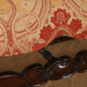 Antique French Normandy Walnut Paisley Upholstered Couch (Circa 1900) - yolagray.com