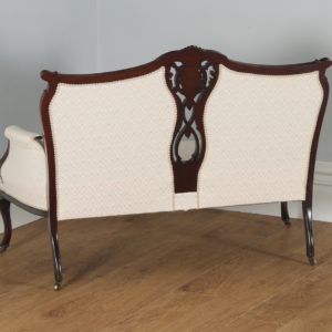 Antique English Victorian Rococo Carved Mahogany Couch (Circa 1880) - yolagray.com
