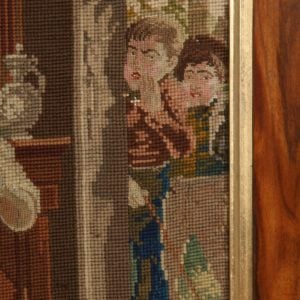 Antique French Needlework Petit Point Wool Tapestry Wall Handing Picture In Rosewood Frame (Circa 1870)- yolagray.com