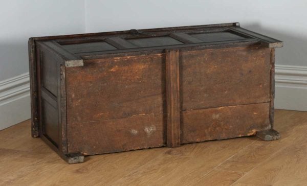 Antique Charles II English Home Counties Oak Joined Coffer Blanket Chest (Circa 1680)- yolagray.com