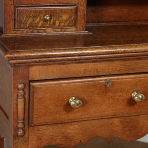 Antique Georgian Style Oak Joined High Dresser Base Sideboard & Rack (Circa 1880)- yolagray.com