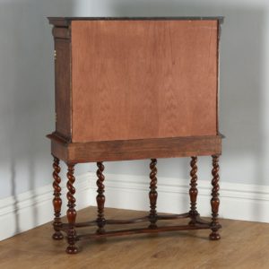 Antique English William & Mary Style Walnut Cabinet on Stand (Circa 1950)