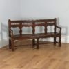 Antique French 5ft 11” Breton Chestnut Hall Settle Bench (Circa 1850)- yolagray.com