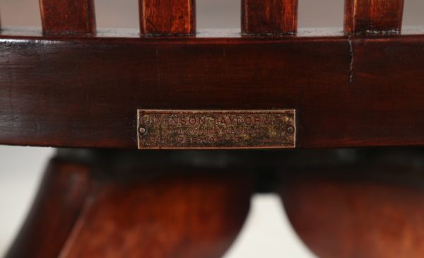 Antique English Edwardian Beech Revolving Office Desk Armchair (Circa 1900)- yolagray.com