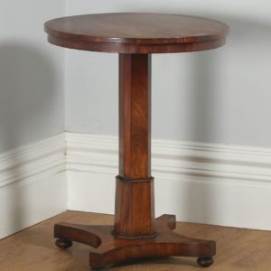Antique English William IV Flame Mahogany Wine Table (Circa 1830) - yolagray.com