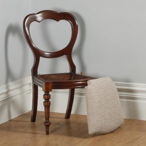 Antique English Set of 12 Victorian Mahogany Crown Back Dining Chairs (Circa 1870) - yolagray.com