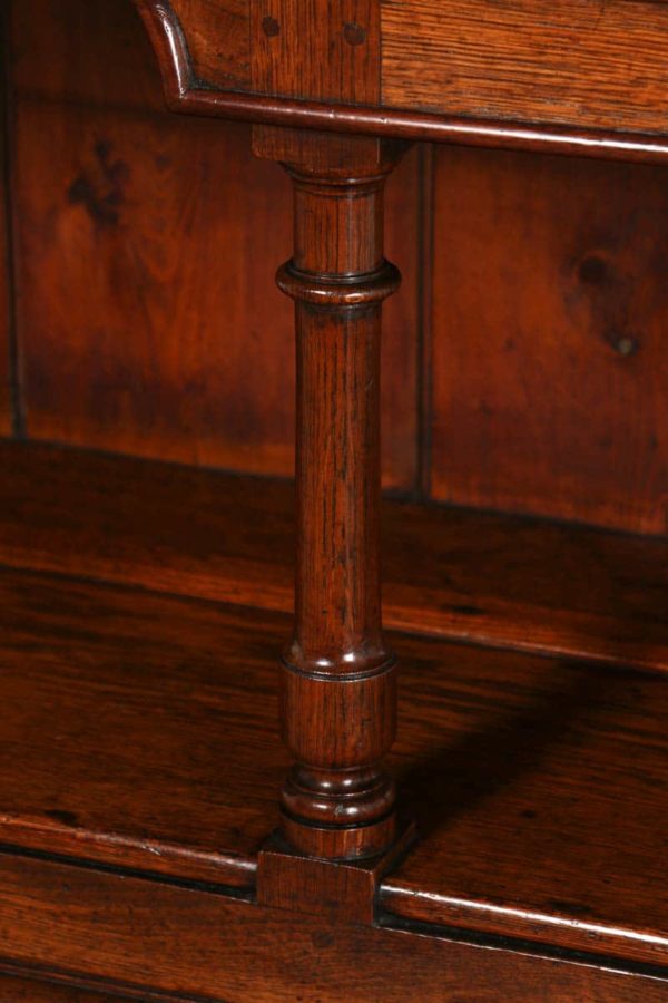 Antique Welsh Georgian Regency Oak Potboard Dresser Base (Circa 1810) - yolagray.com