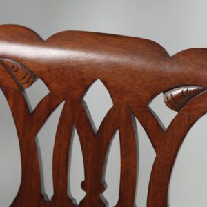 Antique English Pair of Chippendale Style Mahogany Armchairs (Circa 1900) - yolagray.com