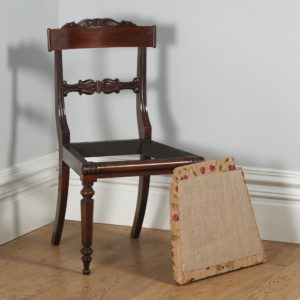 Antique English Georgian Regency Pair of Rosewood Bar Back Side Chairs (Circa 1830)- yolagray.com