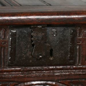 Antique English Charles I East Anglia Oak Joined Coffer Chest / Coffer (Circa 1640)- yolagray.com