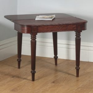 Antique English Georgian Regency Mahogany D End Fold Over Tea Side / Table (Circa 1820)- yolagray.com