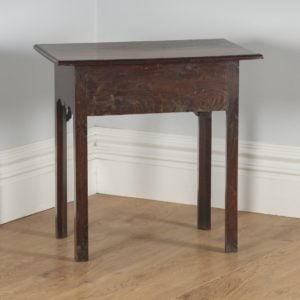 Antique English Georgian Country Oak Side / Hall Table (Circa 1770)- yolagray.com