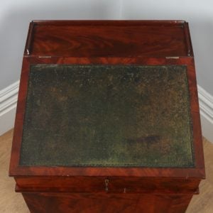 Antique English Georgian Regency Flame Mahogany Davenport Writing Desk (Circa 1820) - yolagray.com