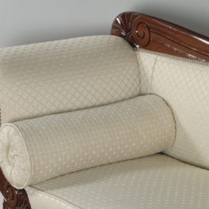 Antique English William IV Mahogany Upholstered Double Scroll End Couch (Circa 1830) - yolagray.com