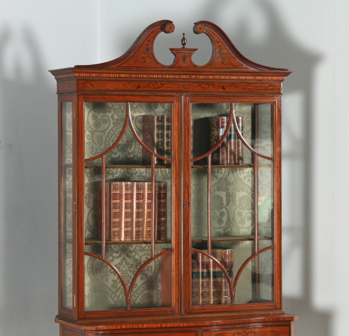 Antique Georgian Style Edwards Roberts Satinwood Marquetry