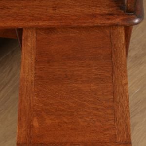 Antique English Edwardian Oak Lebus Roll Top Pedestal Office Desk (Circa 1900) - yolagray.com