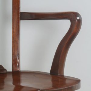 Antique English Edwardian Mahogany Revolving Office Desk Arm Chair (Circa 1900)- yolagray.com