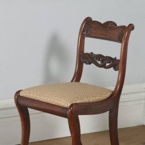 Antique English Georgian Regency Set of Four Mahogany Dining Chairs (Circa 1830)- yolagray.com