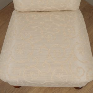 Antique English Victorian Walnut Howard & Sons Style Button Upholstered Nursing / Occasional Chair (Circa 1850)- yolagray.com